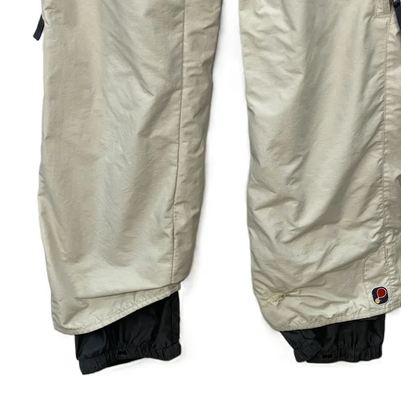 Burton Bio-Lite Beige Snow Pants Zippered Pockets Adjustable Waist Womens L - Picture 4 of 11